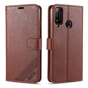 For Huawei Honor Play 4T AZNS Sheepskin Texture Horizontal Flip Leather Case with Holder & Card Slots & Wallet(Brown)
