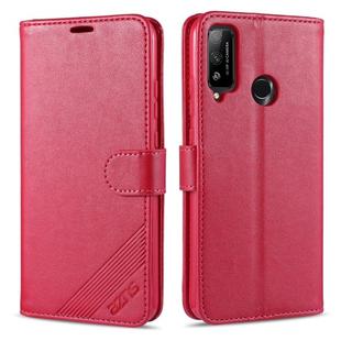 For Huawei Honor Play 4T AZNS Sheepskin Texture Horizontal Flip Leather Case with Holder & Card Slots & Wallet(Red)