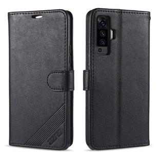 For Vivo X50 AZNS Sheepskin Texture Horizontal Flip Leather Case with Holder & Card Slots & Wallet(Black)