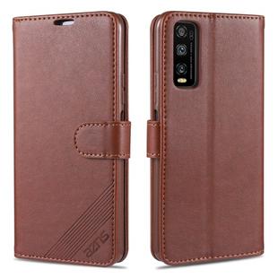 For Vivo Y70s / Y51s AZNS Sheepskin Texture Horizontal Flip Leather Case with Holder & Card Slots & Wallet(Brown)