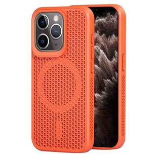 For iPhone 11 Pro Max MagSafe Magnetic Heat Dissipation Phone Case(Orange)