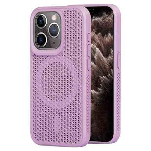 For iPhone 11 Pro Max MagSafe Magnetic Heat Dissipation Phone Case(Light Purple)