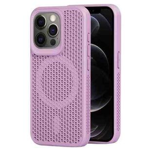 For iPhone 12 Pro MagSafe Magnetic Heat Dissipation Phone Case(Light Purple)