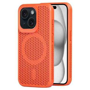 For iPhone 15 Plus MagSafe Magnetic Heat Dissipation Phone Case(Orange)