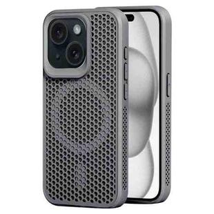 For iPhone 15 Plus MagSafe Magnetic Heat Dissipation Phone Case(Grey)