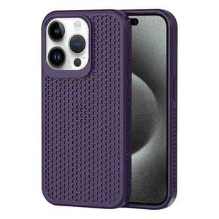 For iPhone 15 Pro Heat Dissipation Phone Case(Dark Purple)