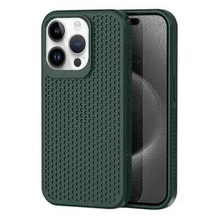 For iPhone 15 Pro Heat Dissipation Phone Case(Dark Green)