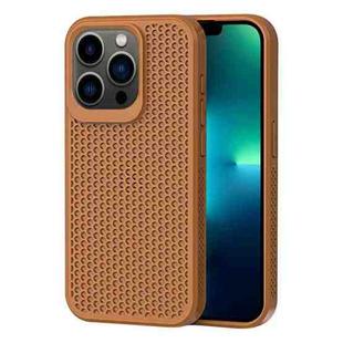 For iPhone 13 Pro Max Heat Dissipation Phone Case(Brown)