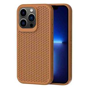 For iPhone 13 Pro Heat Dissipation Phone Case(Brown)