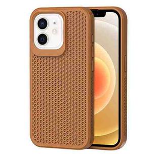 For iPhone 12 Heat Dissipation Phone Case(Brown)