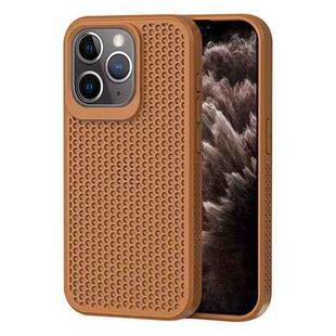 For iPhone 11 Pro Max Heat Dissipation Phone Case(Brown)