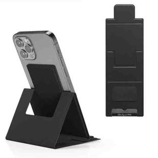 PU Leather Ultra Thin Folding Phone Holder(Black)