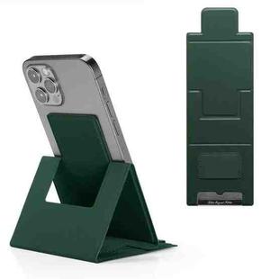 PU Leather Ultra Thin Folding Phone Holder(Dark Green)