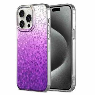 For iPhone 15 Pro Max Dynamic Colorful Rhombus Diamond Series PC + TPU Phone Case(Purple)