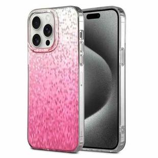 For iPhone 15 Pro Dynamic Colorful Rhombus Diamond Series PC + TPU Phone Case(Pink)