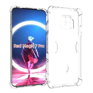 For ZTE nubia Red Magic 7 Pro Shockproof Non-slip Thickening TPU Phone Case(Transparent)