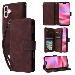 For iPhone 17 Multifunctional Multi-Card Wallet Phone Leather Case(Coffee)