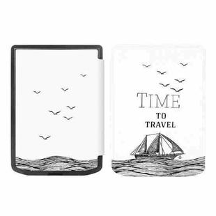 For Pocketbook Verse / Verse Pro Painted Retro Skin-feel Leather Smart Tablet Case(Time Travel)