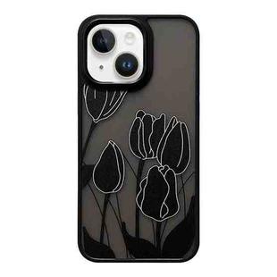 For iPhone 14 Skin Feel Matte TPU+PC Shockproof Phone Case(Tulip)