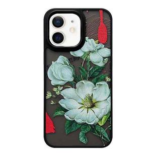 For iPhone 12 Skin Feel Matte TPU+PC Shockproof Phone Case(Camellia)