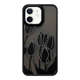 For iPhone 11 Skin Feel Matte TPU+PC Shockproof Phone Case(Tulip)