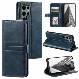 For Samsung Galaxy S24 Ultra 5G Simple 6-Card Wallet Leather Phone Case(Navy Blue)