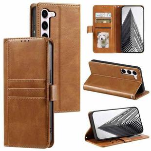 For Samsung Galaxy S23+ 5G Simple 6-Card Wallet Leather Phone Case(Brown)