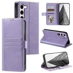 For Samsung Galaxy S23+ 5G Simple 6-Card Wallet Leather Phone Case(Purple)