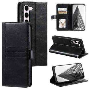 For Samsung Galaxy S23+ 5G Simple 6-Card Wallet Leather Phone Case(Black)