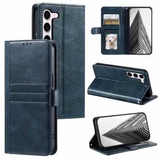 For Samsung Galaxy S23 5G Simple 6-Card Wallet Leather Phone Case(Navy Blue)