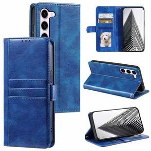 For Samsung Galaxy S23 5G Simple 6-Card Wallet Leather Phone Case(Blue)