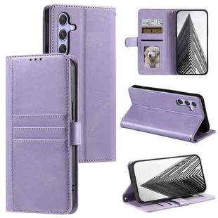For Samsung Galaxy S23 FE 5G Simple 6-Card Wallet Leather Phone Case(Purple)