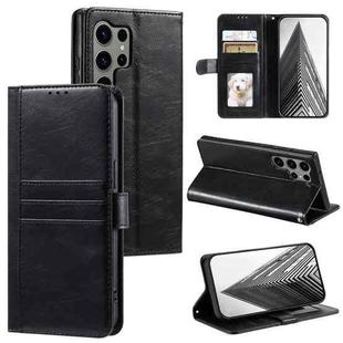 For Samsung Galaxy S23 Ultra 5G Simple 6-Card Wallet Leather Phone Case(Black)