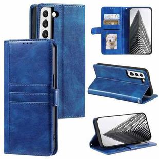 For Samsung Galaxy S22+ 5G Simple 6-Card Wallet Leather Phone Case(Blue)