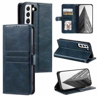 For Samsung Galaxy S22 5G Simple 6-Card Wallet Leather Phone Case(Navy Blue)