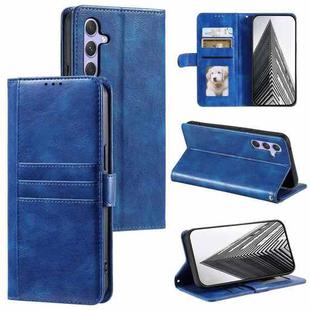 For Samsung Galaxy A35 5G Simple 6-Card Wallet Leather Phone Case(Blue)