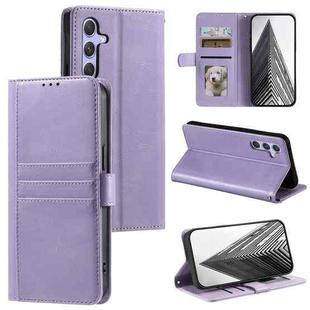 For Samsung Galaxy A55 5G Simple 6-Card Wallet Leather Phone Case(Purple)