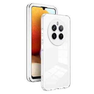 For Realme 12 Pro+ 3 in 1 Clear TPU Color PC Frame Phone Case(White)