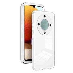 For Honor X9a 3 in 1 Clear TPU Color PC Frame Phone Case(White)