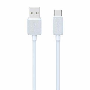 USAMS US-SJ688 USB to USB-C / Type-C 3A Striped Fast Charge Data Cable, Length:1m(Blue)