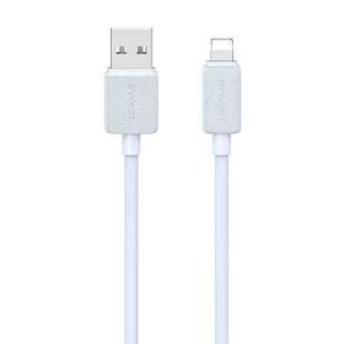 USAMS US-SJ689 USB to 8 Pin 2.4A Striped Fast Charge Data Cable, Length:1m(Blue)