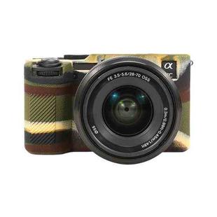 For Sony ILCE-7CM2 / A7C II / A7CR Litchi Texture Soft Silicone Protective Case(Camouflage)