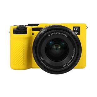 For Sony ILCE-7CM2 / A7C II / A7CR Glossy Soft Silicone Protective Case(Yellow)