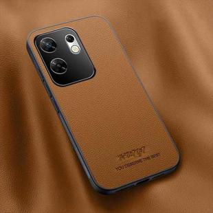 For Infinix Zero 30 4G HUIYI Leather Magnetic Phone Case(Brown)