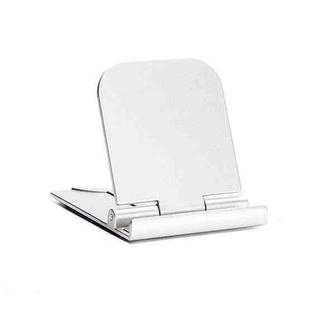 Portable Foldable Cell Phone Holder Creative Mini Desktop Stand(Silver)