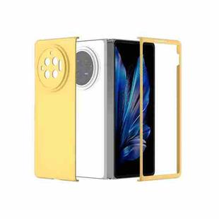 For vivo X Fold3 Skin Feel PC Full Coverage Shockproof Phone Case(Yellow)