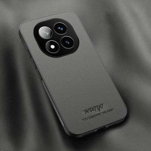 For Redmi Note 14 Pro 5G HUIYI Leather Magnetic Phone Case(Grey)