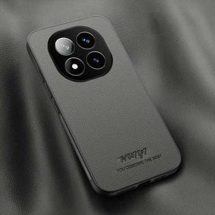 For Redmi Note 14 Pro+ 5G HUIYI Leather Magnetic Phone Case(Grey)