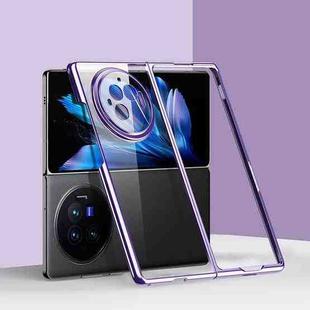 For vivo X Fold3 6D Electroplating PC Shockproof Phone Case(Purple)