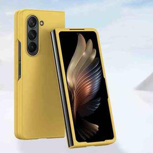 For Samsung Galaxy Z Fold6 Skin Feel PC Full Coverage Shockproof Phone Case(Lemon Yellow)